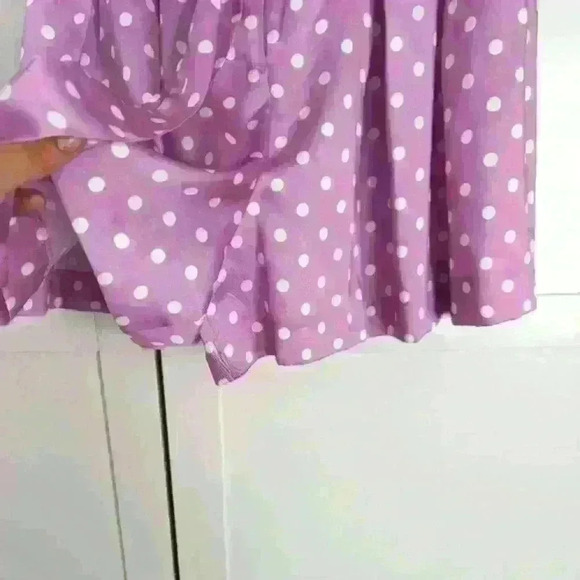 ZARA | Polka Dot Lilac Flowy Shorts Size XS - Picture 4 of 5